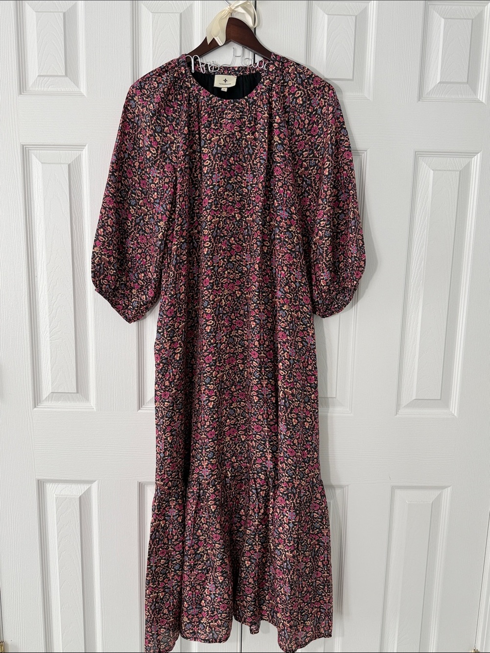 Tuckernuck Silk Floral Maxi Dress Women’s Sz S Boho Romantic Feminine Evening